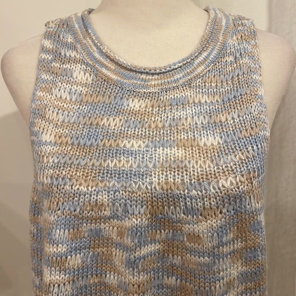 525 Multi Pastel Colored Knit Sleeveless Sweater Tank - Picture 2 of 10